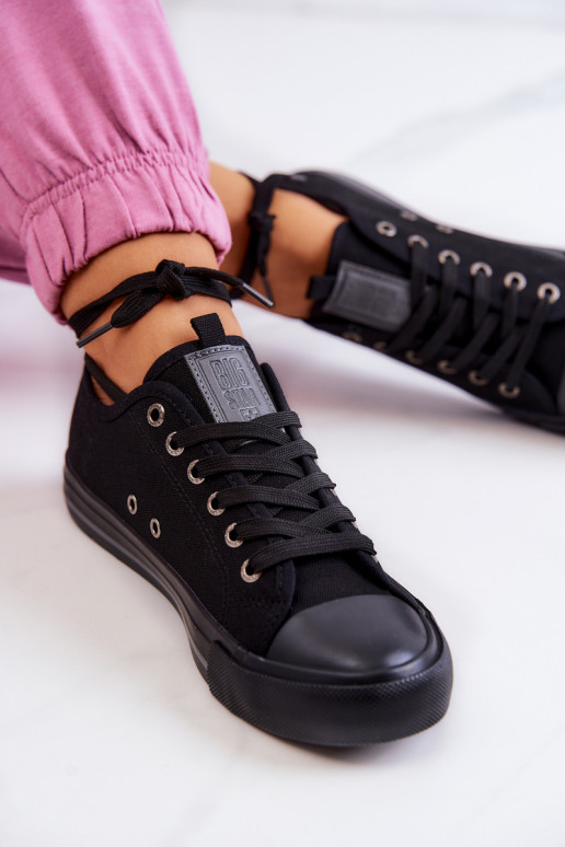 Modelo clássico de sapatilhas Big Star JJ274257 cor preta Modelo clássico de sapatilhas Big Star JJ274257 cor preta