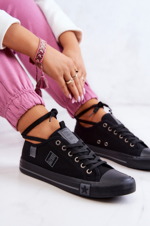 Modelo clássico de sapatilhas Big Star JJ274257 cor preta Modelo clássico de sapatilhas Big Star JJ274257 cor preta