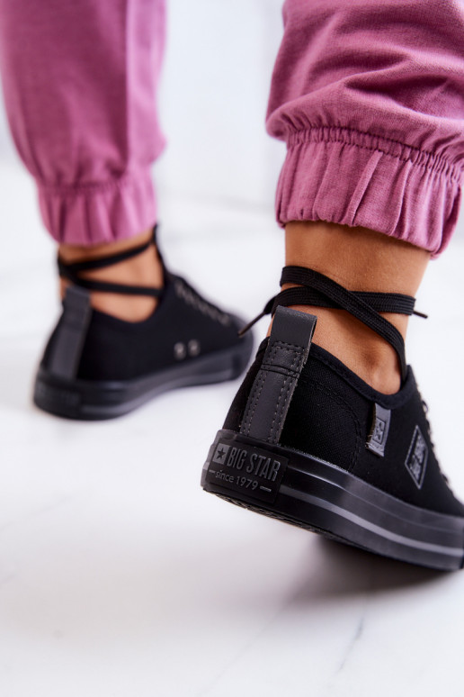 Modelo clássico de sapatilhas Big Star JJ274257 cor preta Modelo clássico de sapatilhas Big Star JJ274257 cor preta