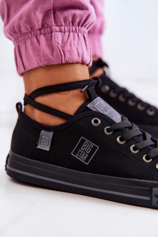 Modelo clássico de sapatilhas Big Star JJ274257 cor preta Modelo clássico de sapatilhas Big Star JJ274257 cor preta
