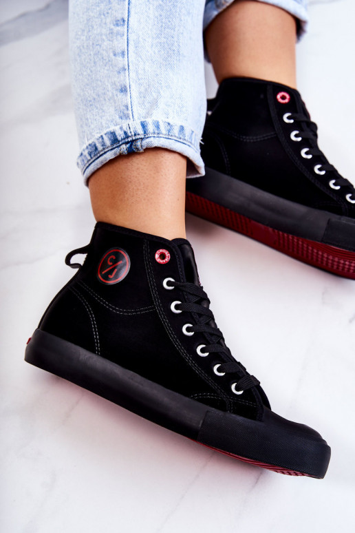 Cross Jeans JJ2R4055C sapatos de lazer cross jeans na cor preta