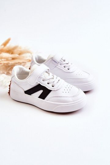 Calçado desportivo infantil branco-preto Jessie 2