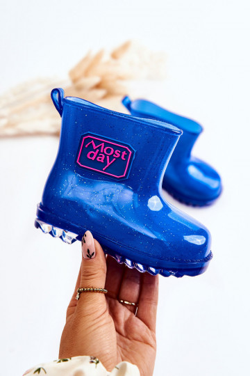 Botas infantis de borracha na cor azul escuro Rain