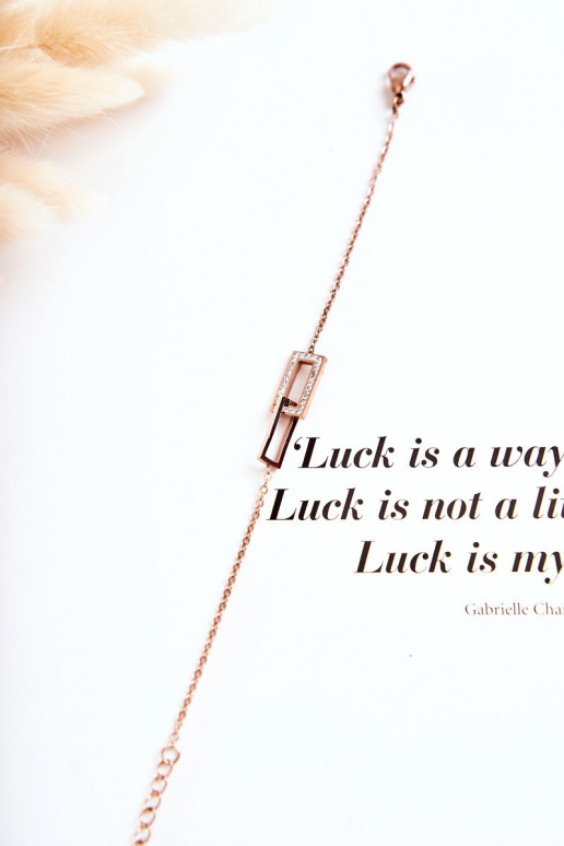 Pulseira com olhos brilhantes em ouro rosa Pulseira com olhos brilhantes em ouro rosa