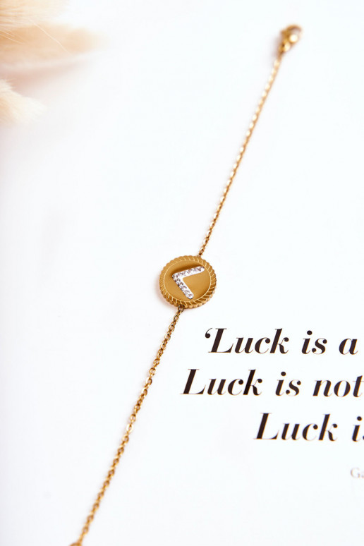 Pulseira feminina com enfeites e olhos de zircão na cor dourada Pulseira feminina com enfeites e olhos de zircão na cor dourada