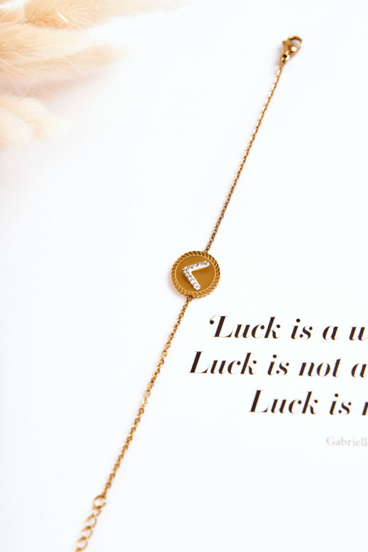 Pulseira feminina com enfeites e olhos de zircão na cor dourada Pulseira feminina com enfeites e olhos de zircão na cor dourada