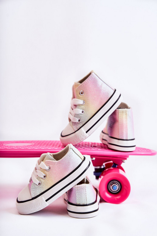 Tênis branco com sola em várias cores Blanka