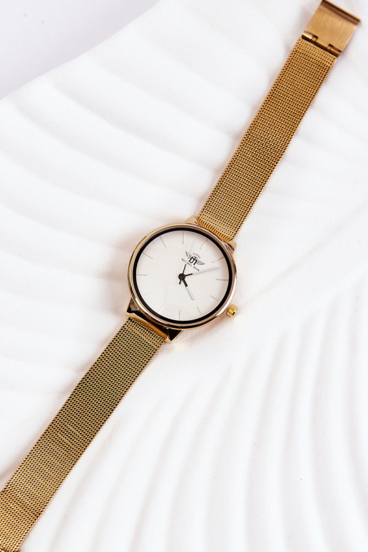 Relógio feminino Michel John cor branco-ouro Relógio feminino Michel John cor branco-ouro