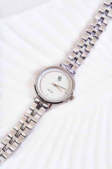 Relógio feminino GG Luxe cor prata