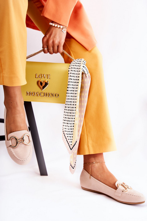 Mocassins com enfeites bege Reality Mocassins com enfeites bege Reality