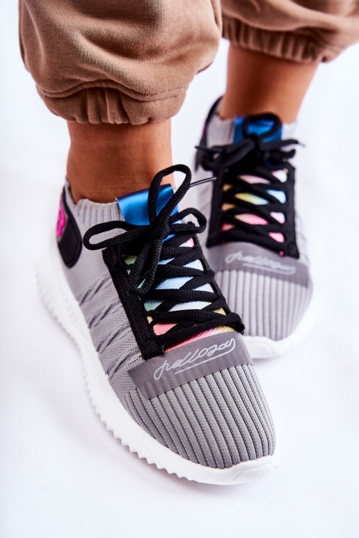 Sapatos Klayra do modelo tênis na cor cinza