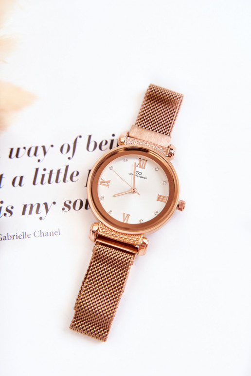 Relógio feminino Giorgio & Dario com fecho magnético em ouro rosa Relógio feminino Giorgio & Dario com fecho magnético em ouro rosa