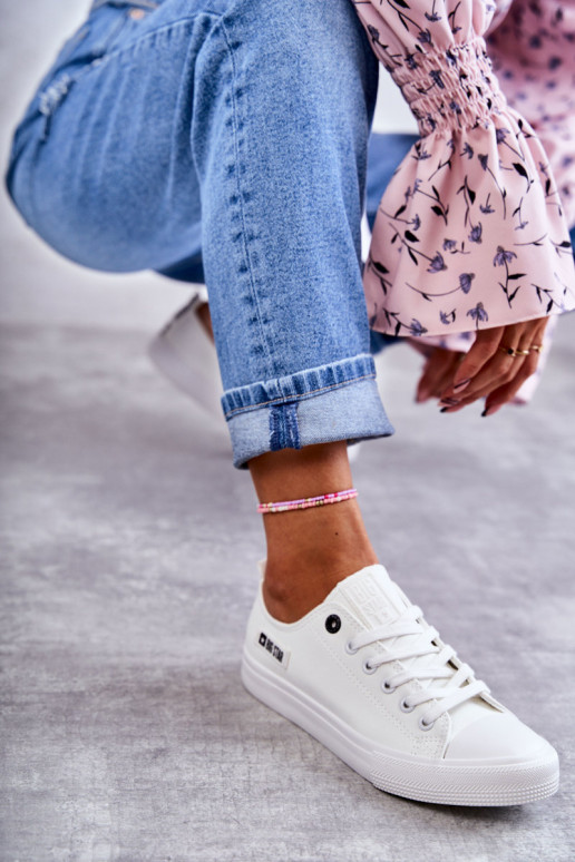 tênis de sola plana Big Star KK274010 cor branca tênis de sola plana Big Star KK274010 cor branca