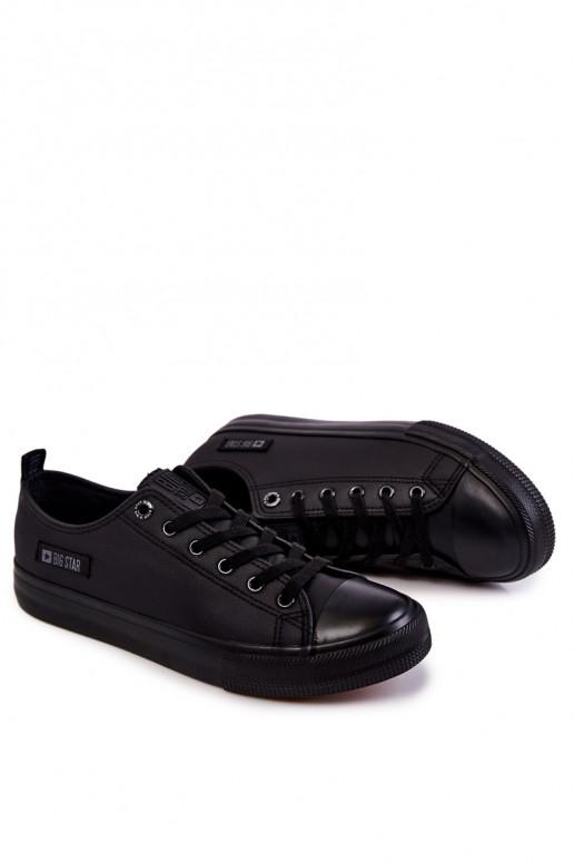 para homens Sapatos casuais baixos Big Star KK174009 cor preta para homens Sapatos casuais baixos Big Star KK174009 cor preta