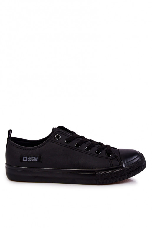 para homens Sapatos casuais baixos Big Star KK174009 cor preta para homens Sapatos casuais baixos Big Star KK174009 cor preta