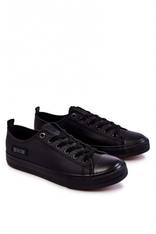 para homens Sapatos casuais baixos Big Star KK174009 cor preta