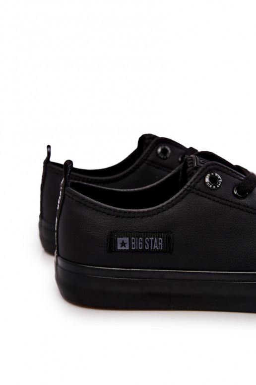 para homens Sapatos casuais baixos Big Star KK174009 cor preta para homens Sapatos casuais baixos Big Star KK174009 cor preta