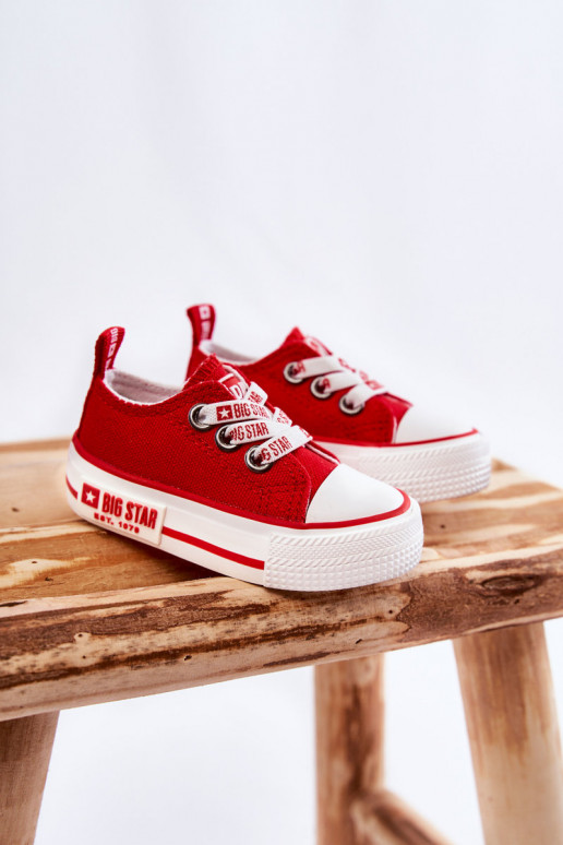 Calçados casuais infantis BIG STAR KK374051 vermelho