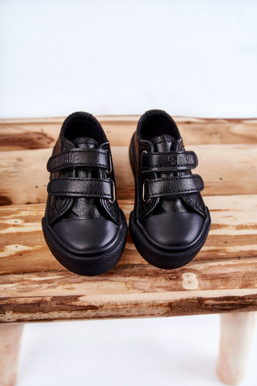 Sapatos casuais infantis com fechos adesivos BIG STAR KK374090 preto