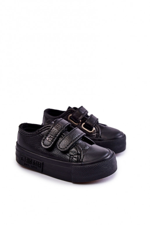 Sapatos casuais infantis com fechos adesivos BIG STAR KK374090 preto