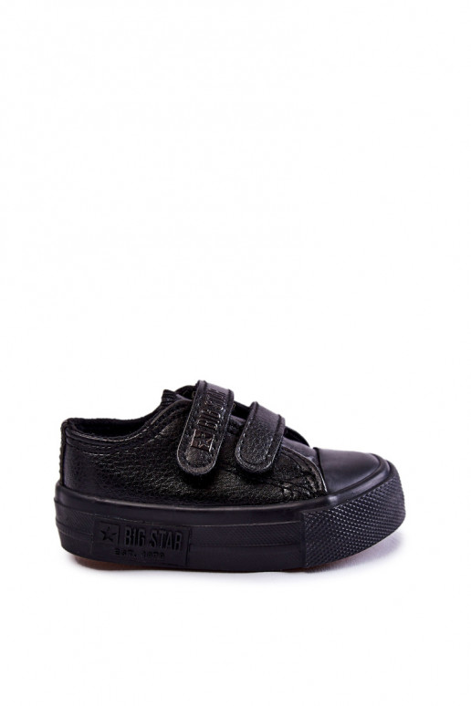 Sapatos casuais infantis com fechos adesivos BIG STAR KK374090 preto
