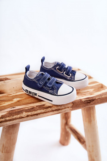 Calçado infantil de lazer com fechos adesivos BIG STAR KK374075 azul escuro
