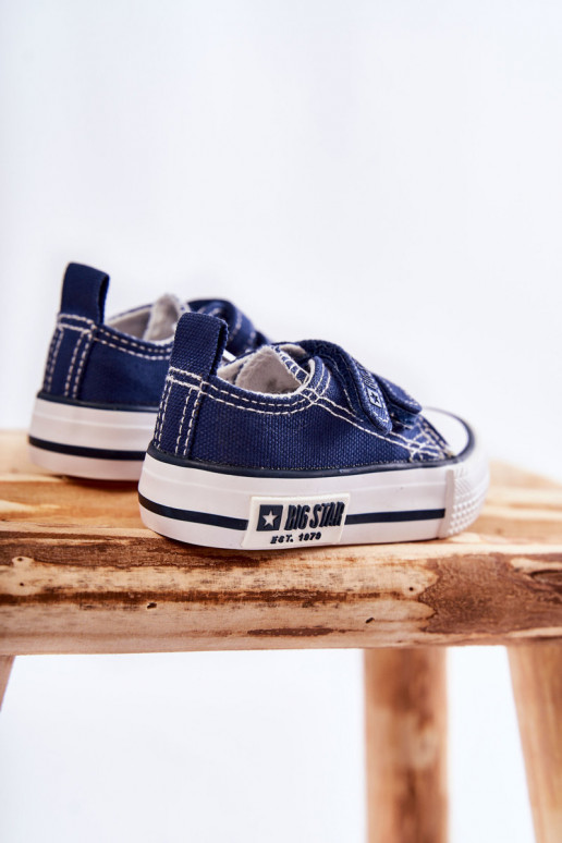 Calçado infantil de lazer com fechos adesivos BIG STAR KK374075 azul escuro