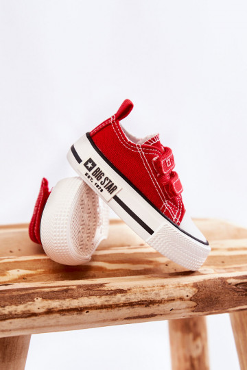 Calçado infantil de lazer com fechos adesivos BIG STAR KK374076 vermelho 2