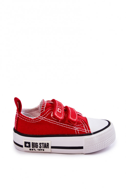Calçado infantil de lazer com fechos adesivos BIG STAR KK374076 vermelho