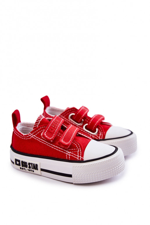 Calçado infantil de lazer com fechos adesivos BIG STAR KK374076 vermelho