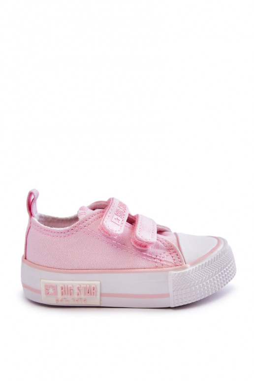 Sapatos casuais infantis com fechos adesivos BIG STAR KK374077 rosa