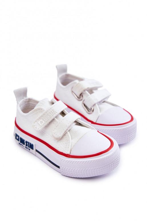 Calçado infantil de lazer com fechos adesivos BIG STAR KK374079 cor branca