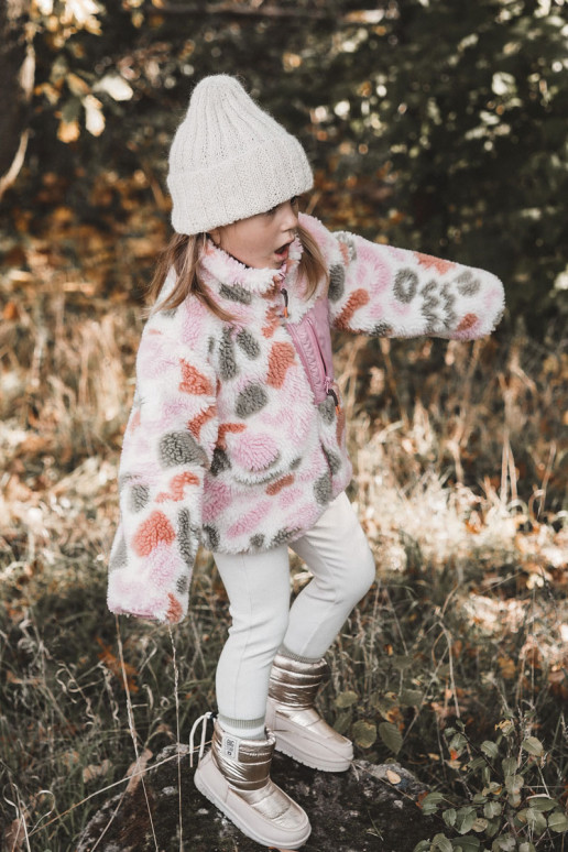 Botas de neve infantis Big Star KK374221 cor bege-ouro