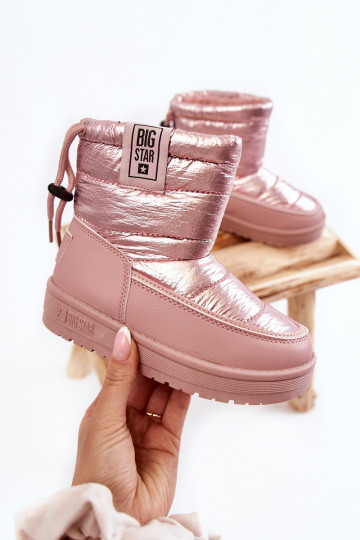 Botas de neve infantis Big Star KK374219 rosa 2