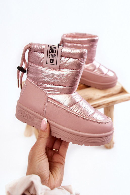 Botas de neve infantis Big Star KK374219 rosa