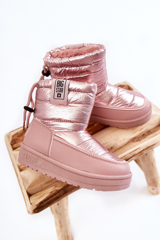Botas de neve infantis Big Star KK374219 rosa