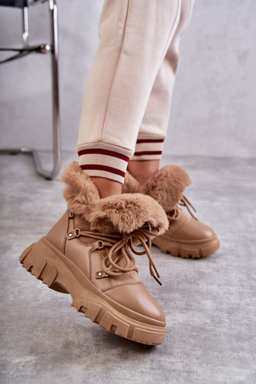 Botas aquecidas sapatos cor bege Charles Botas aquecidas sapatos cor bege Charles