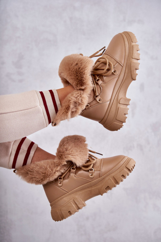 Botas aquecidas sapatos cor bege Charles Botas aquecidas sapatos cor bege Charles