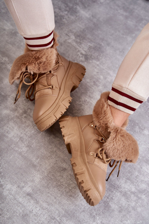 Botas aquecidas sapatos cor bege Charles Botas aquecidas sapatos cor bege Charles