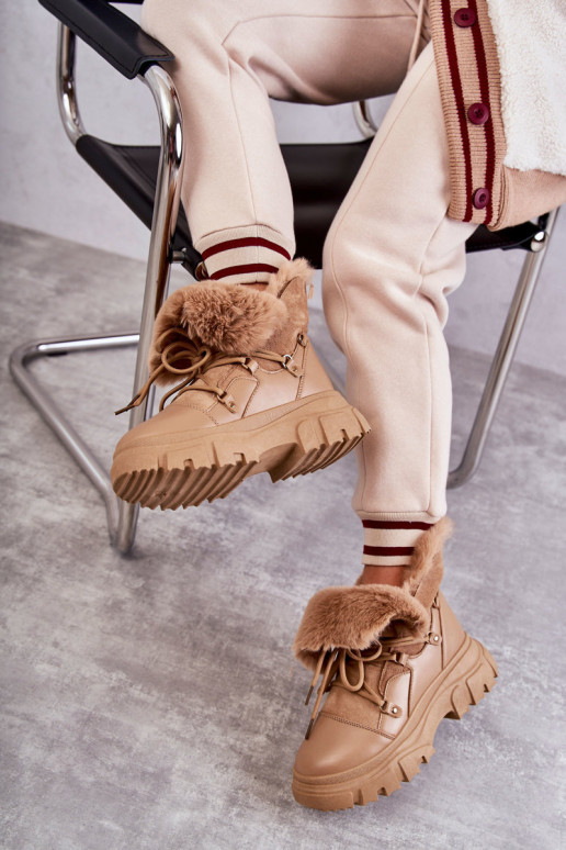 Botas aquecidas sapatos cor bege Charles Botas aquecidas sapatos cor bege Charles