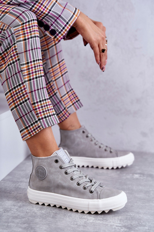 Sapatos de lazer Big Star cor cinza aquecido EE274114