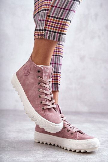Sapatos de lazer Big Star cor rosa aquecido EE274113