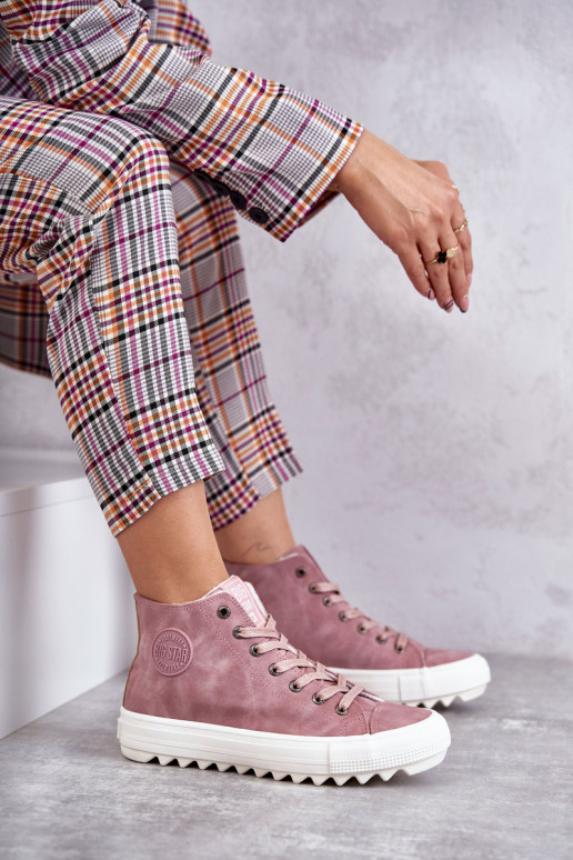 Sapatos de lazer Big Star cor rosa aquecido EE274113 Sapatos de lazer Big Star cor rosa aquecido EE274113