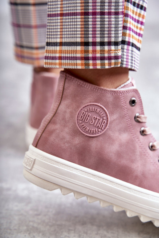 Sapatos de lazer Big Star cor rosa aquecido EE274113 Sapatos de lazer Big Star cor rosa aquecido EE274113