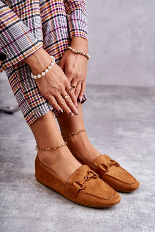 feito de mocassins de camurça com enfeites cor marrom Santi feito de mocassins de camurça com enfeites cor marrom Santi