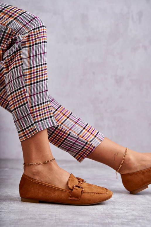 feito de mocassins de camurça com enfeites cor marrom Santi feito de mocassins de camurça com enfeites cor marrom Santi