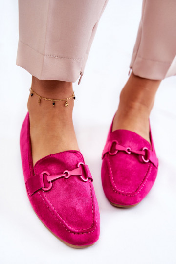 Mocassins de camurça com enfeites em rosa Santi 2