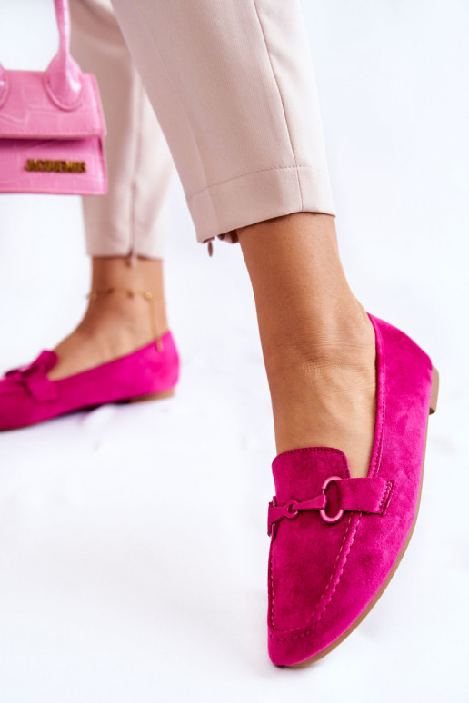 Mocassins de camurça com enfeites em rosa Santi Mocassins de camurça com enfeites em rosa Santi