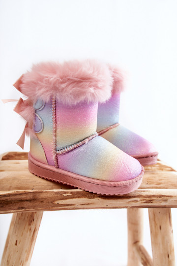 Calçados infantis quentes com fitas botas de neve Várias cores Funky