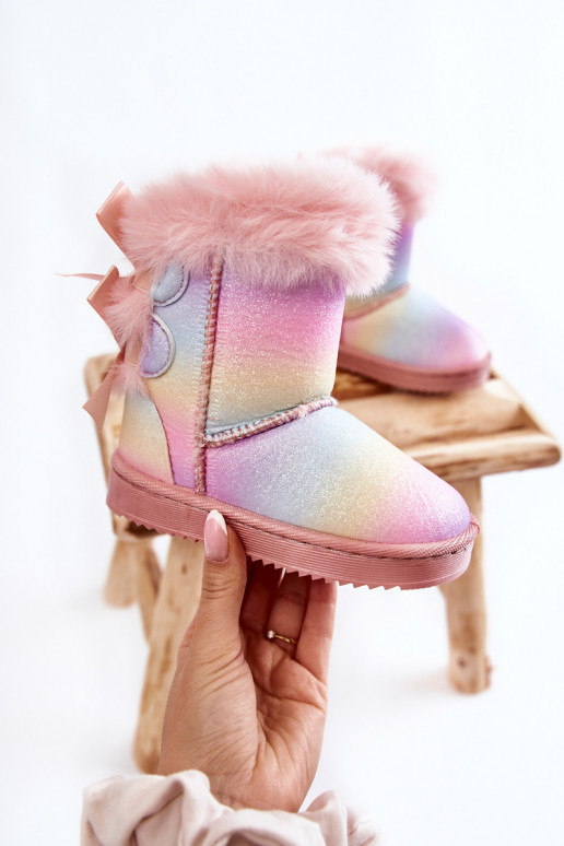 Calçados infantis quentes com fitas botas de neve Várias cores Funky